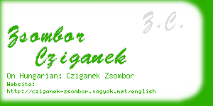 zsombor cziganek business card